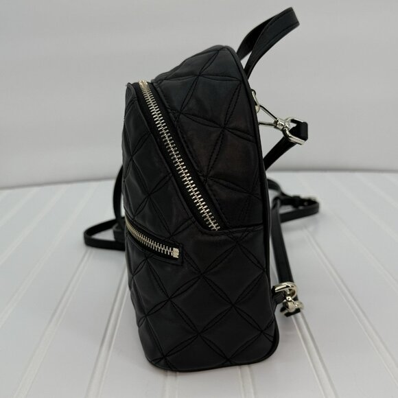 Kate Spade Natalia Mini Convertible Backpack in Black Quilted main image 5